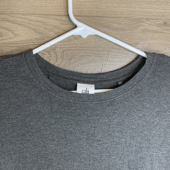 Cabi Swing Top Womens M Grey Tunic W/Wide Elastic Gather at Back Long Sleeve - Picture 5 of 11